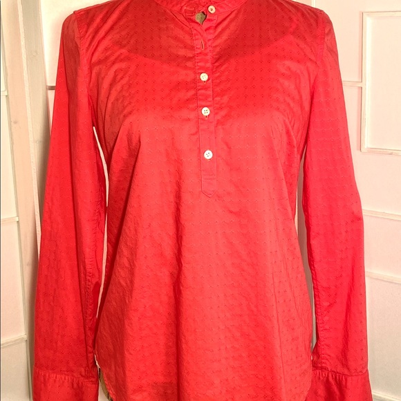 Talbots deep pink tonal floral dots blouse - Picture 2 of 4